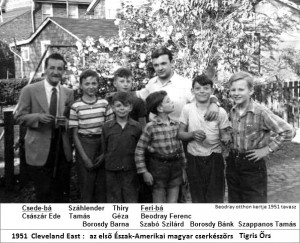 Az első észak-amerikai magyar cserkészcsapatnak, a 12. sz. II. Rákóczi Ferenc cscs.-nak, az első őrse, a Tigris Őrs, Cleveland, Ohio. Beodray Ferenc, cspk.
